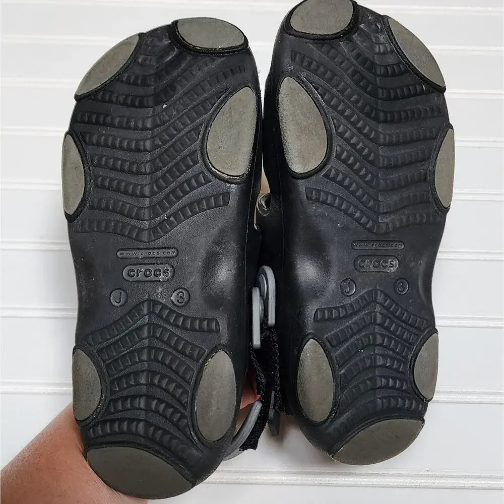 Crocs Kids Classic All-Terrain Black Sandals Size 3 Big Kids